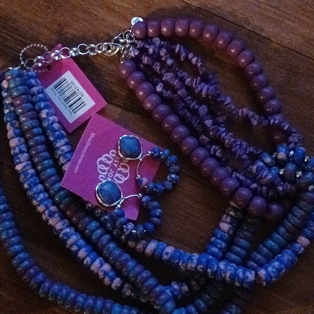Necklace with matching earrings